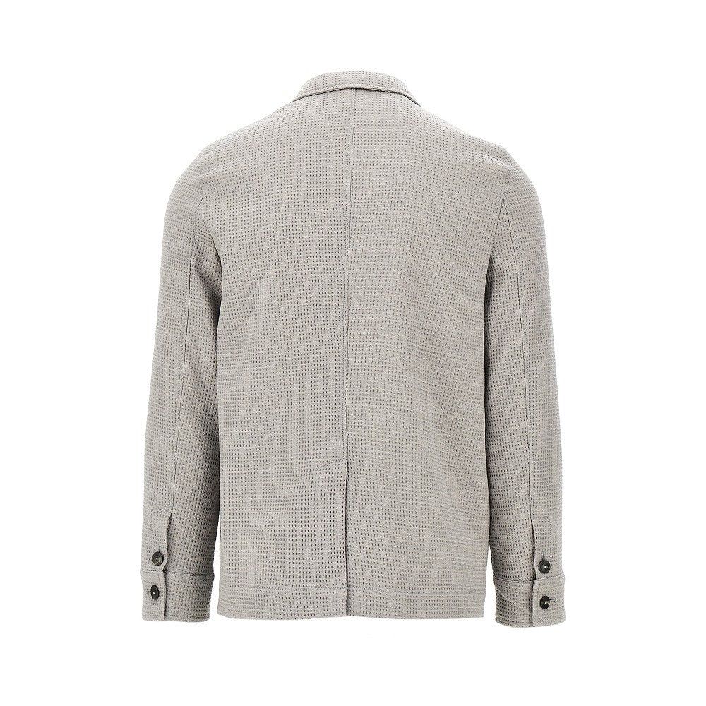 Giacca in jersey waffle con zip