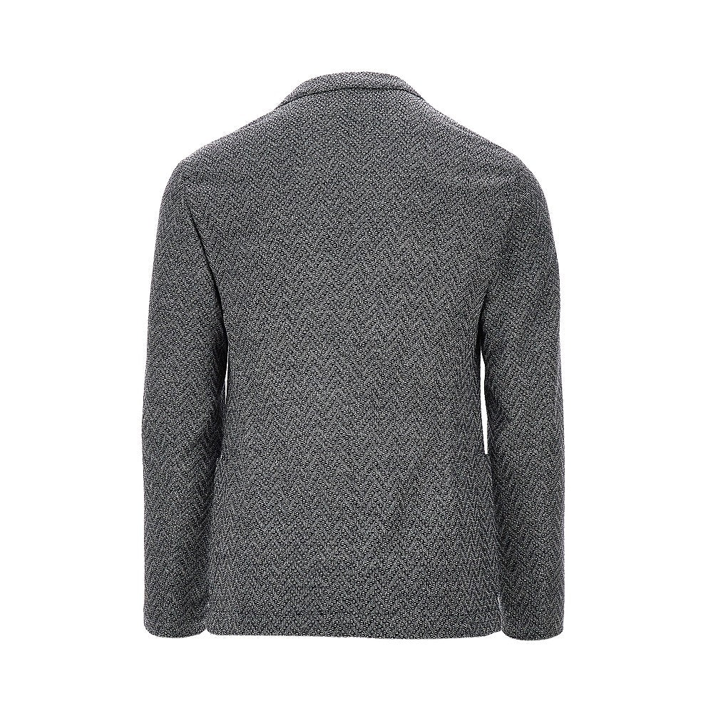 Giacca monopetto in lana jacquard ICON