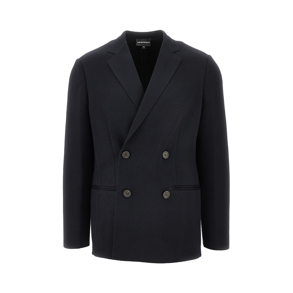 Knitted double-breasted jacket