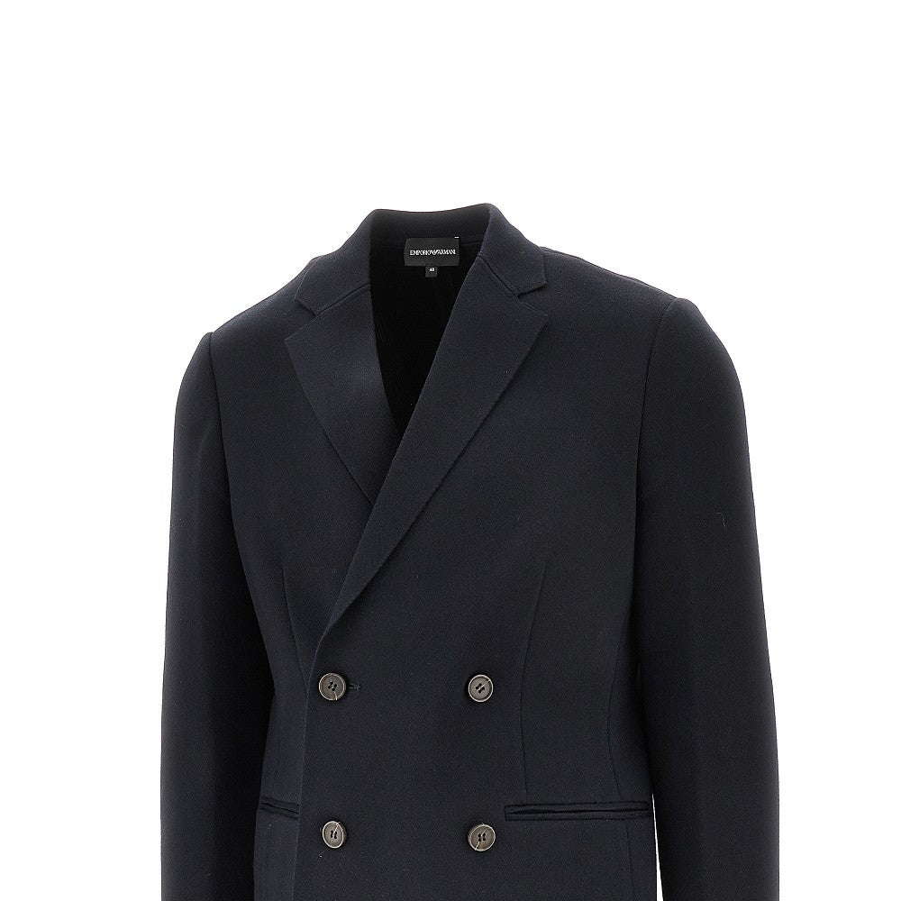 Knitted double-breasted jacket