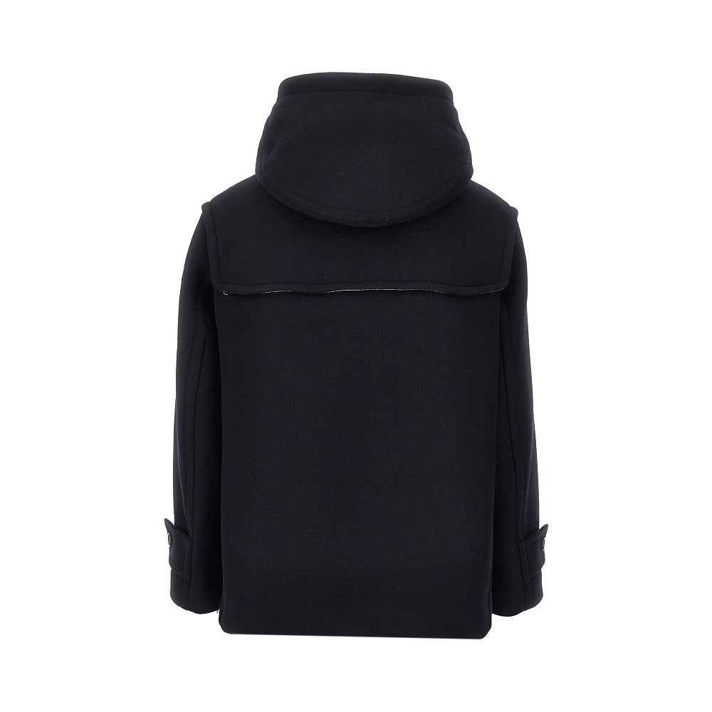 Wool coat with frogs closure