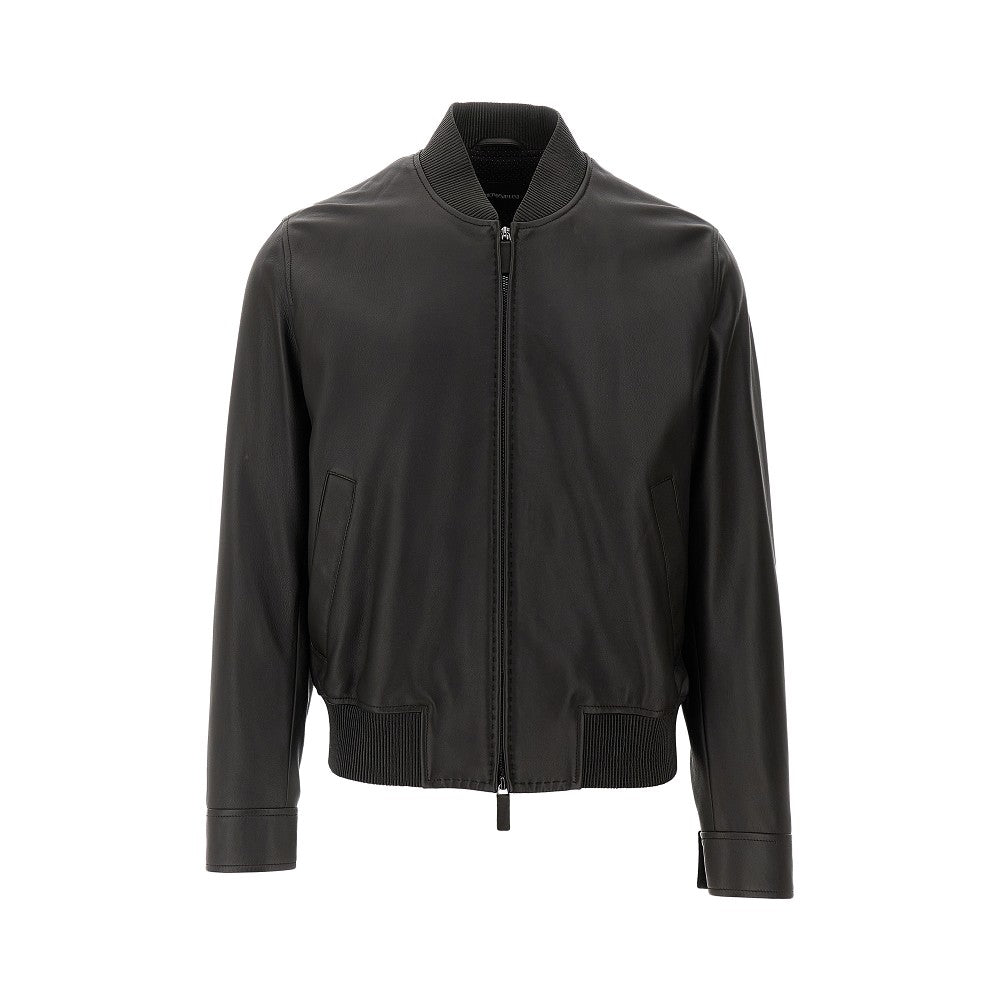 Nappa leather blouson jacket