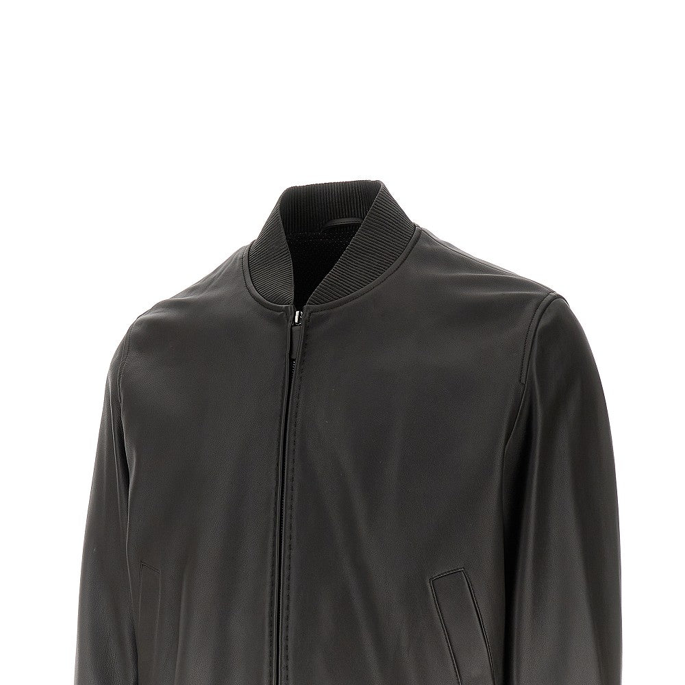 Nappa leather blouson jacket