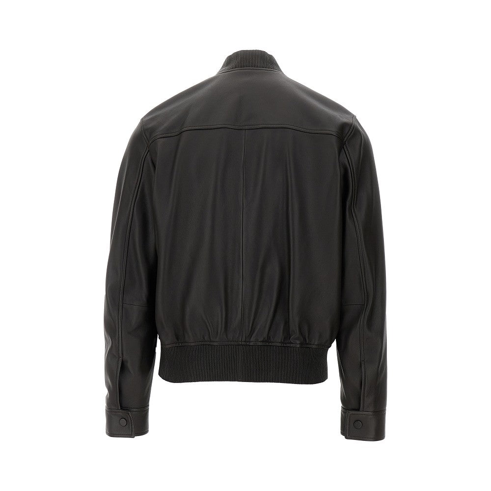 Nappa leather blouson jacket