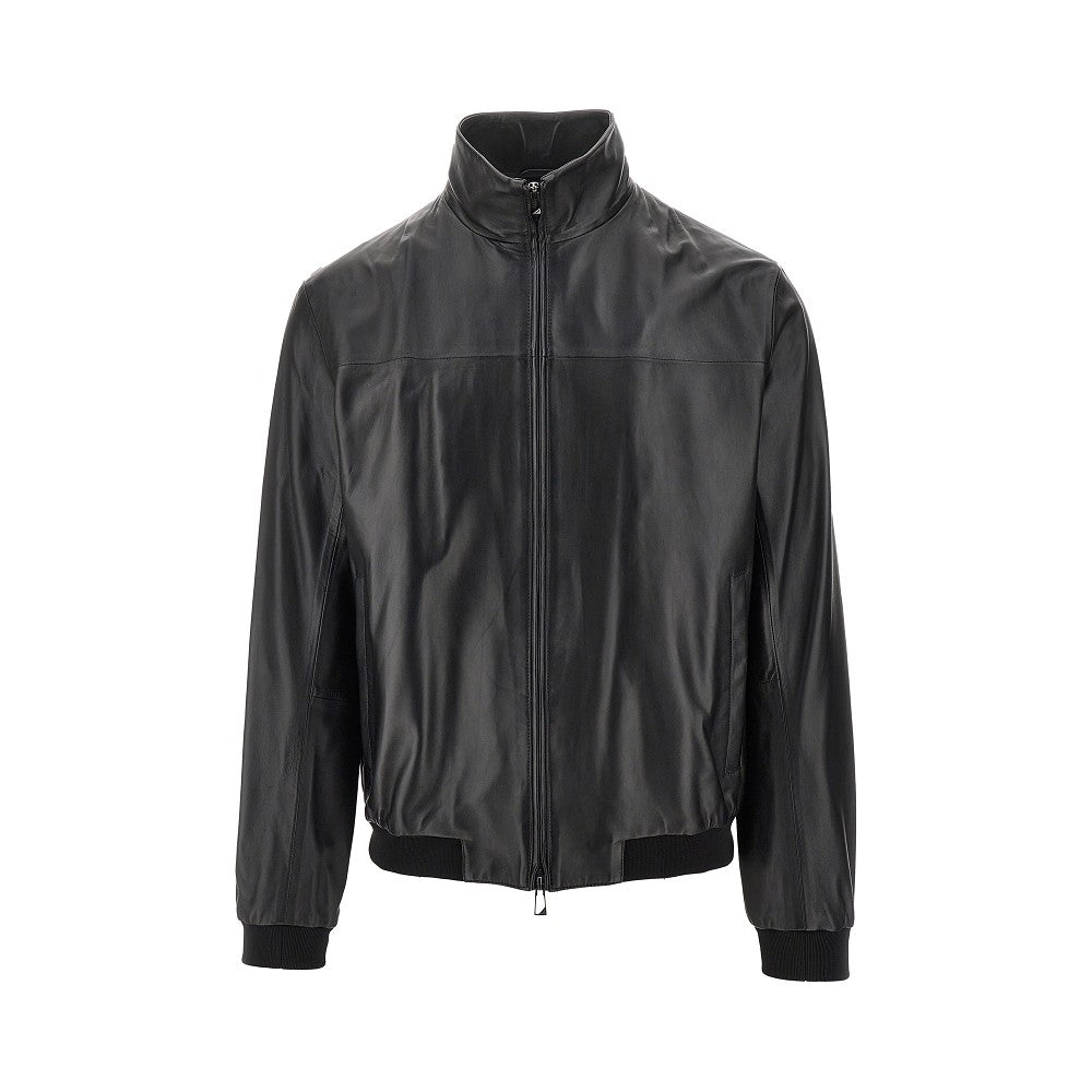 Nappa leather bomber jacket