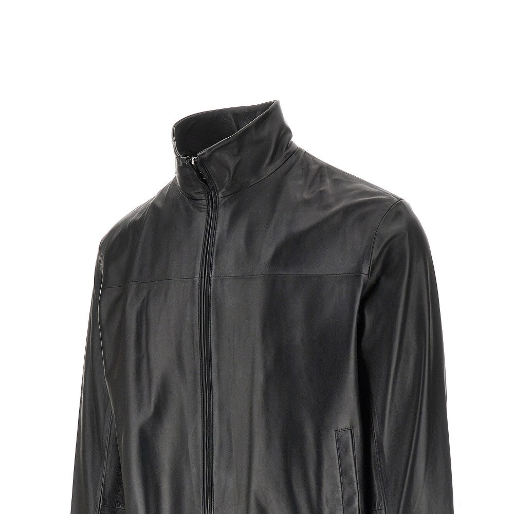 Nappa leather bomber jacket