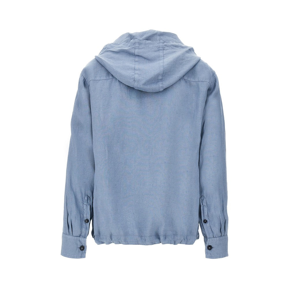 Blouson in lino con cappuccio ICON