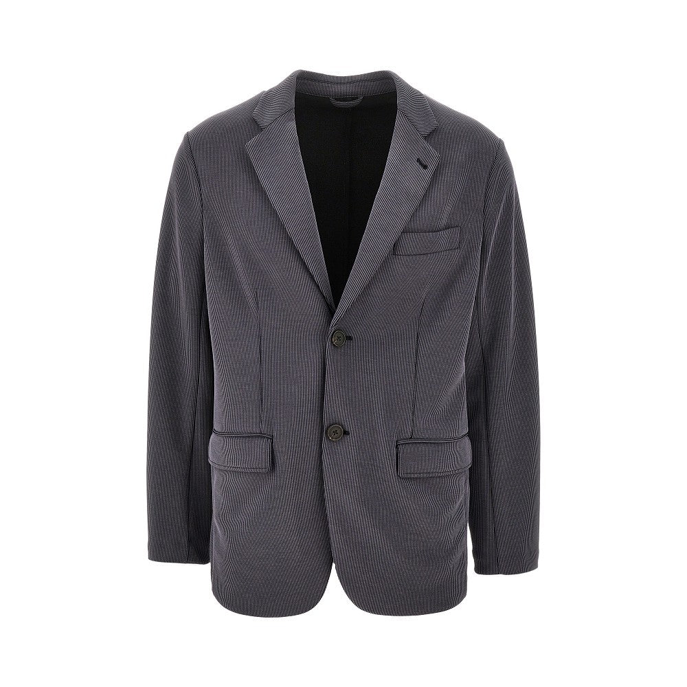 Canneté fabric single-breasted blazer