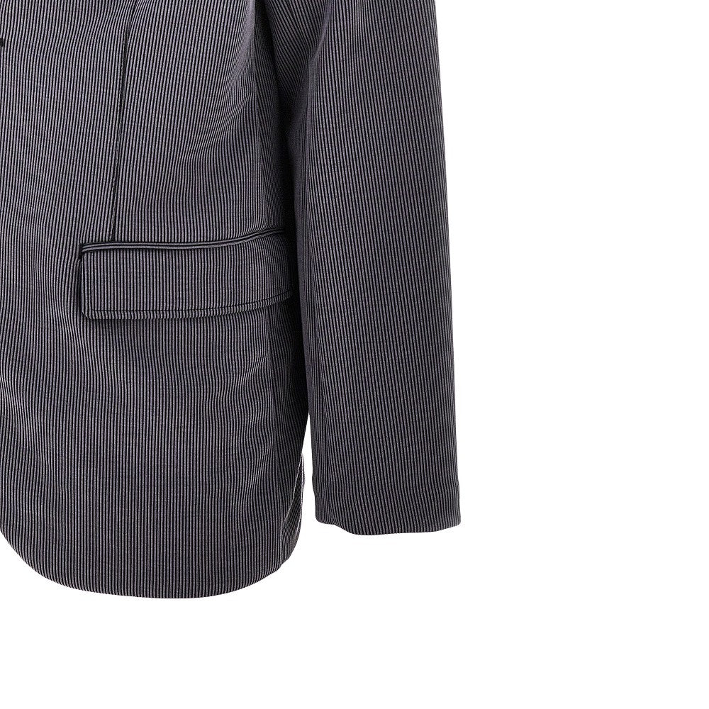 Canneté fabric single-breasted blazer