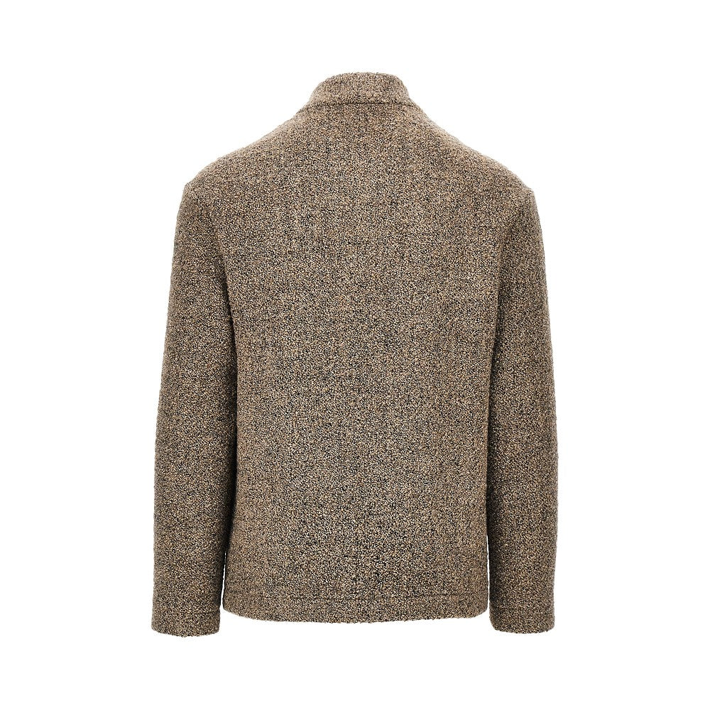 Giacca monopetto in misto lana bouclé