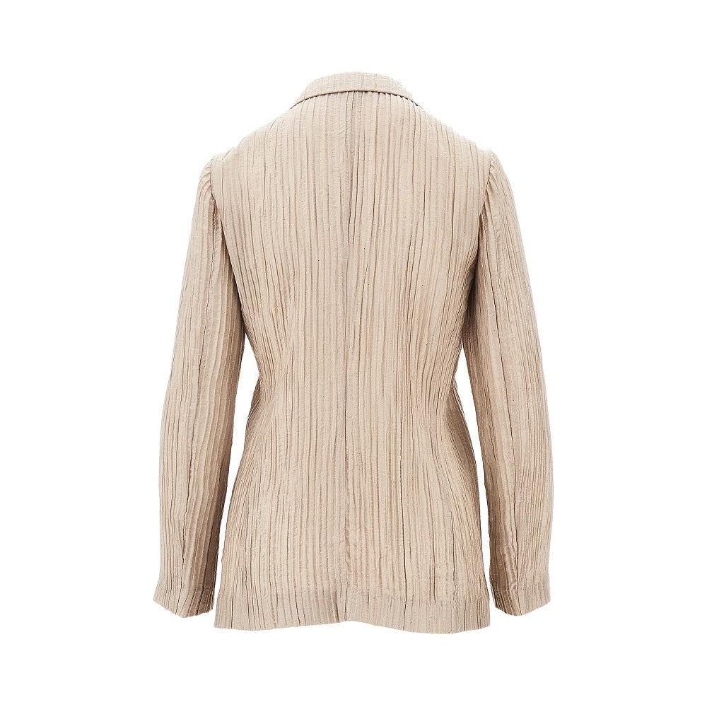 Blazer monopetto in taffetà testurizzato