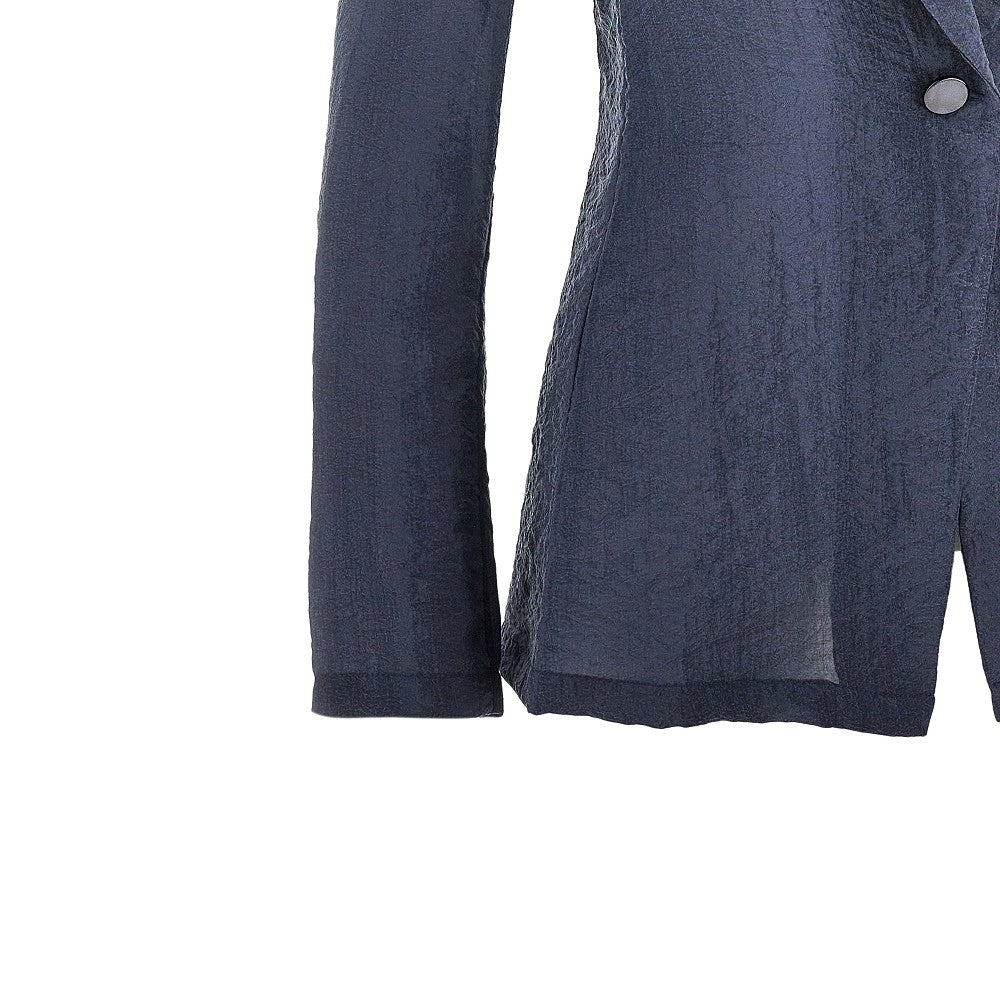 Tecno creponne single-breasted jacket