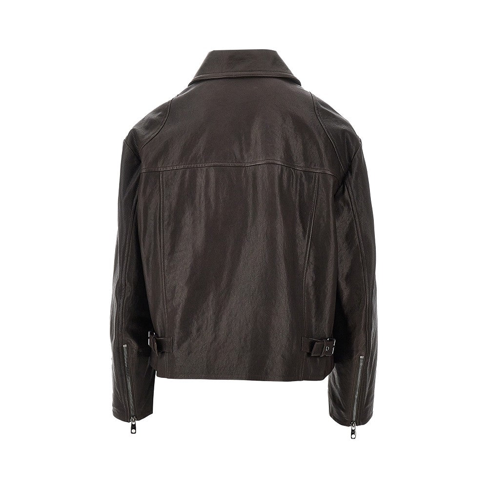 Giacca biker in pelle