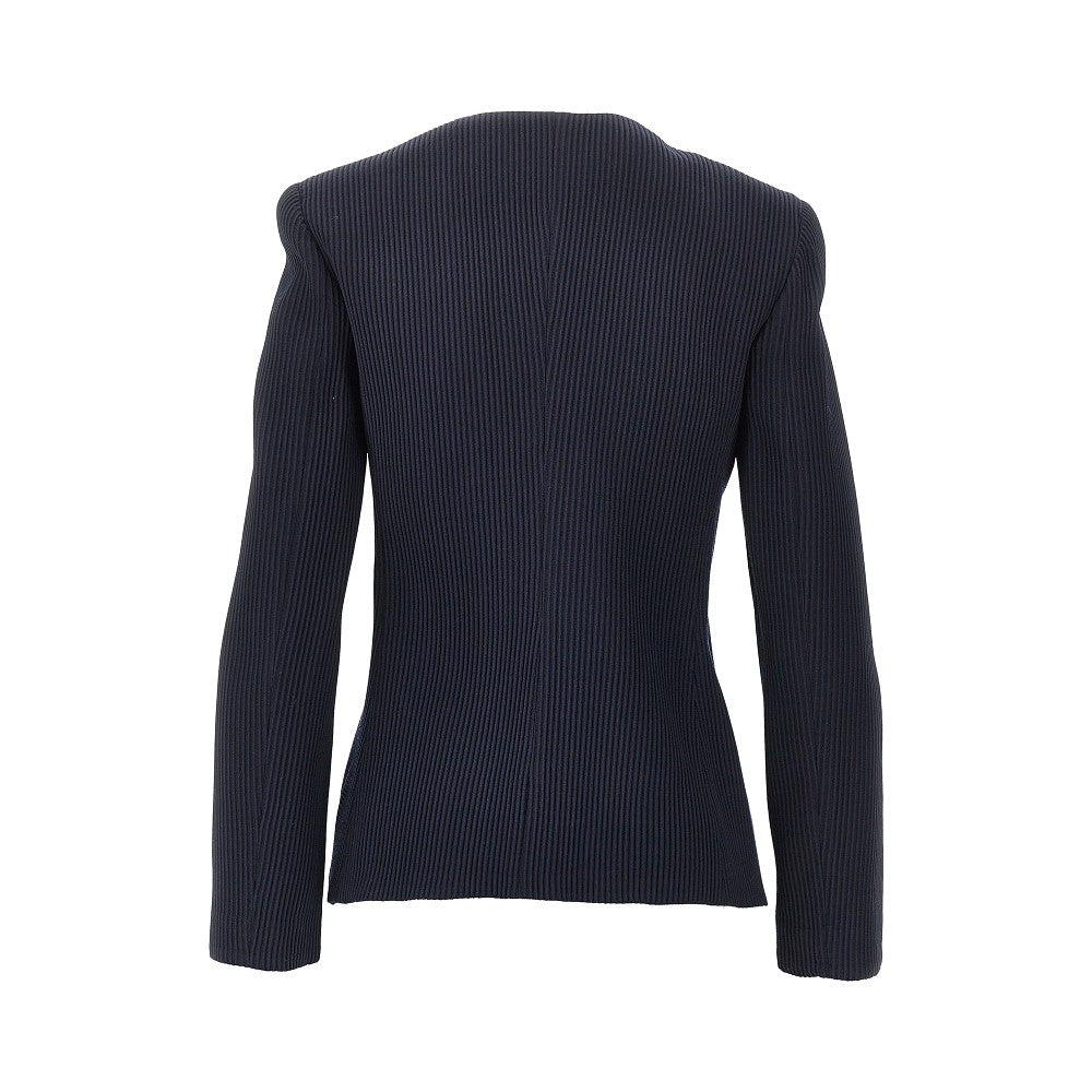 Single-breasted canneté wool jacket