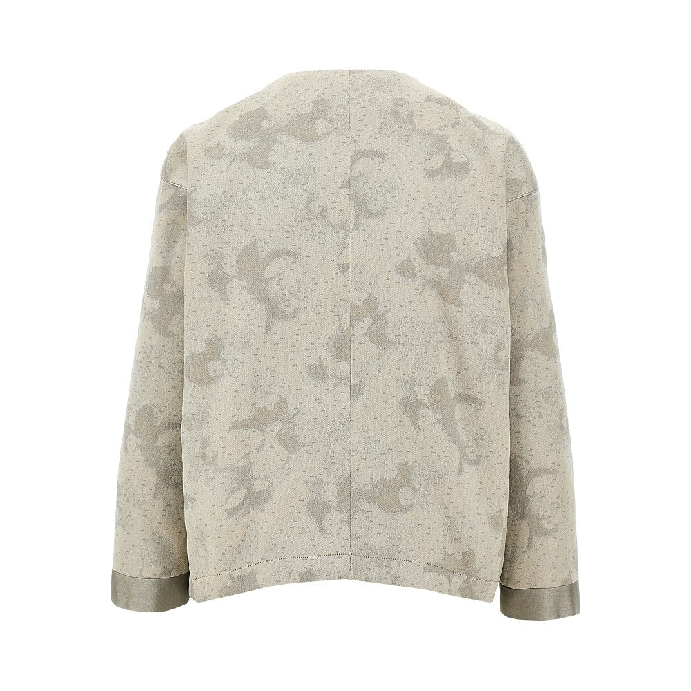 Camou Flower jacquard fabric jacket