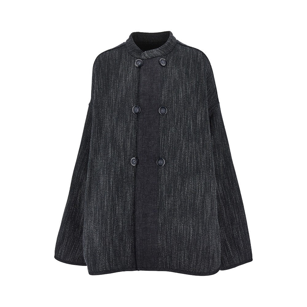 Giacca oversize reversibile in misto lana