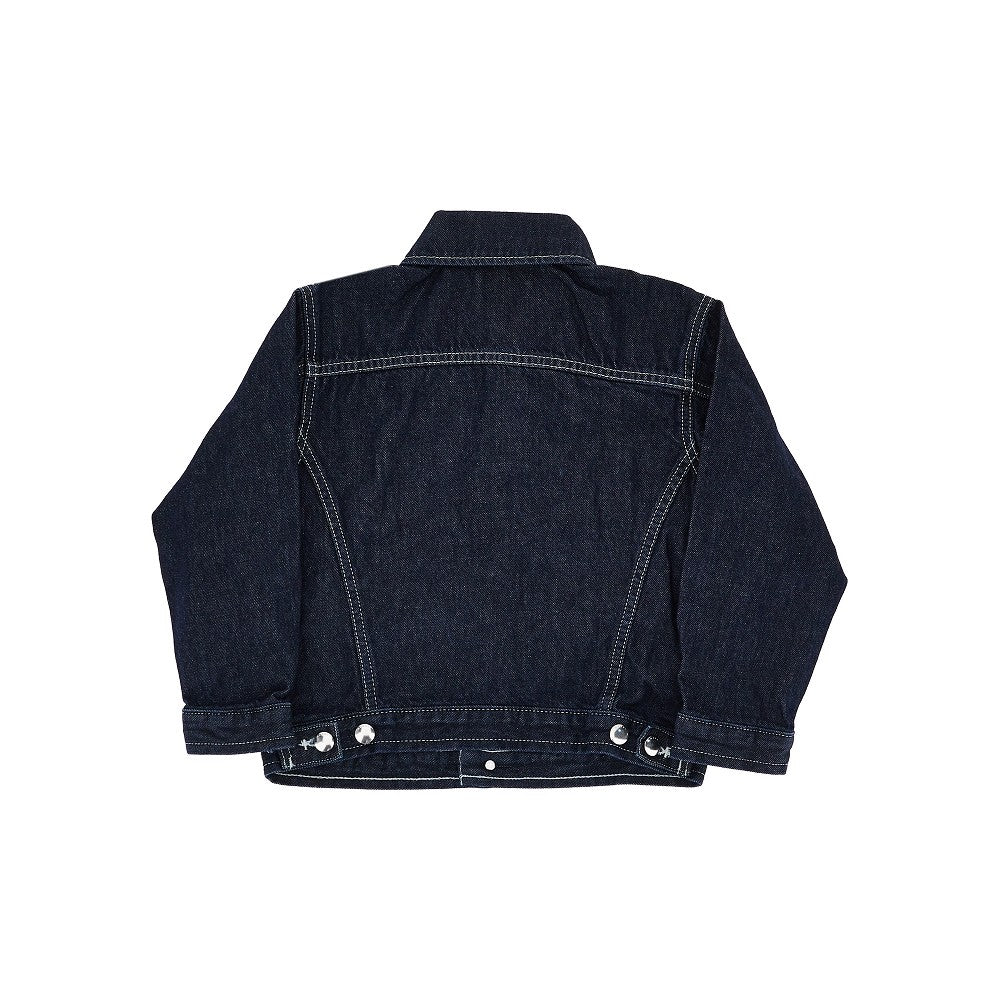 Giacca in denim con logo ricamato