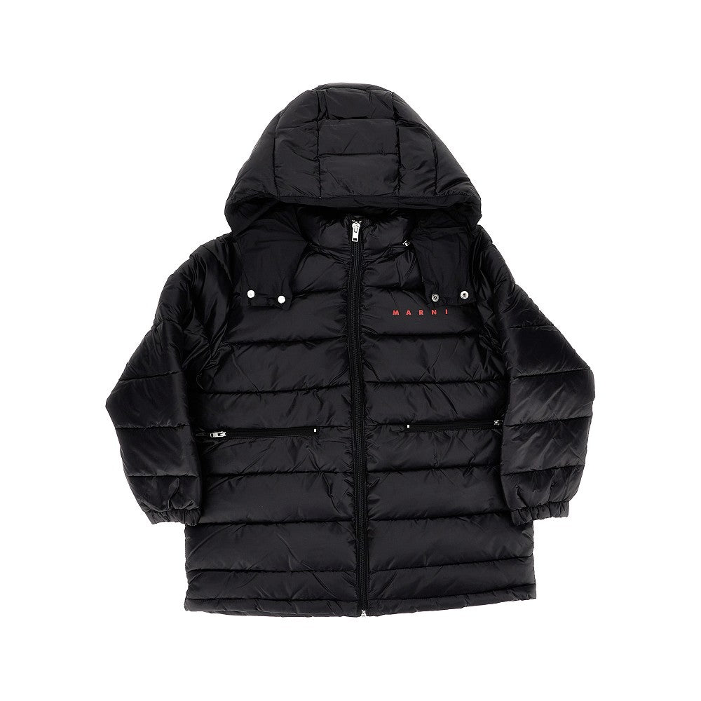 Padded nylon hooded jacket - KIDS