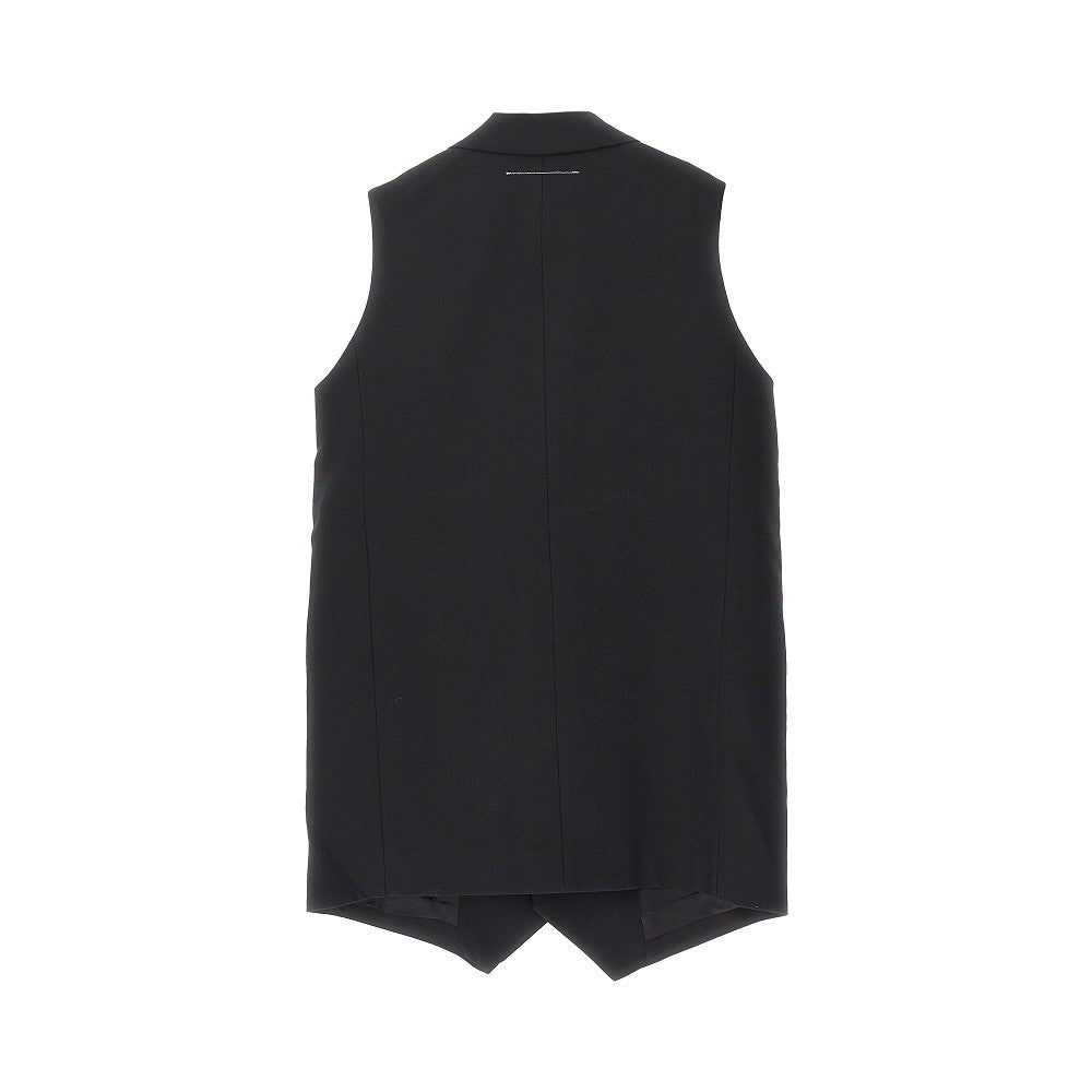 Wool-blend oversized vest