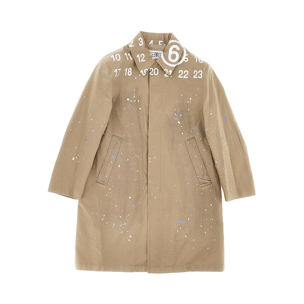 Trench in cotone con stampa logo