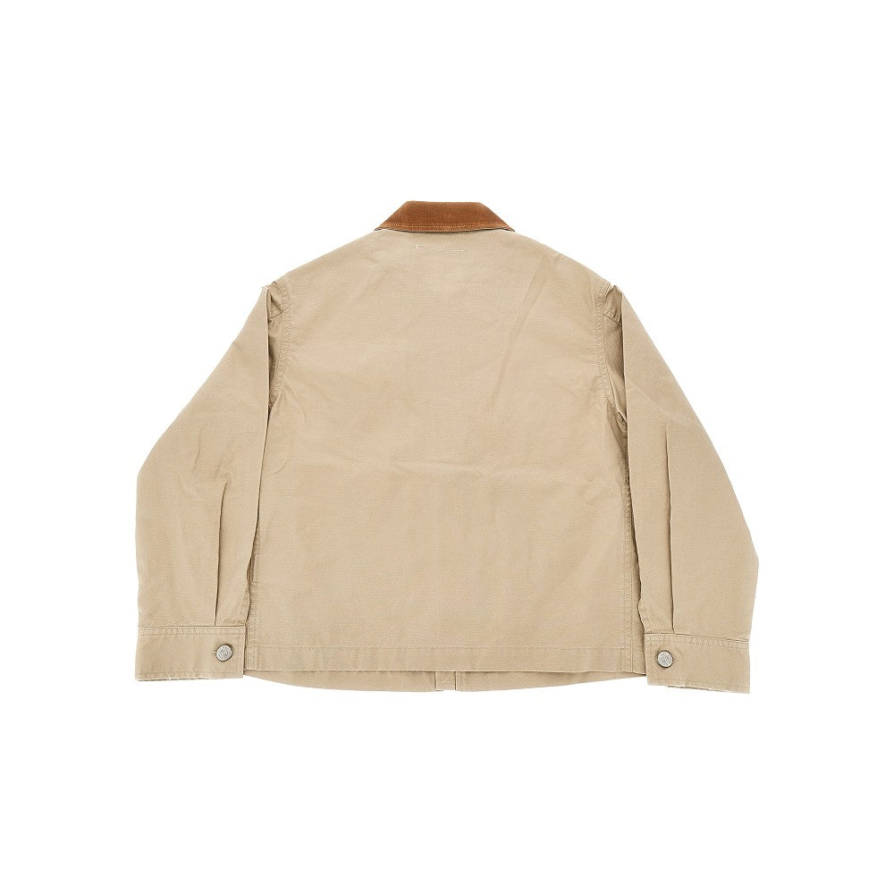 Giacca in cotone con patch logo