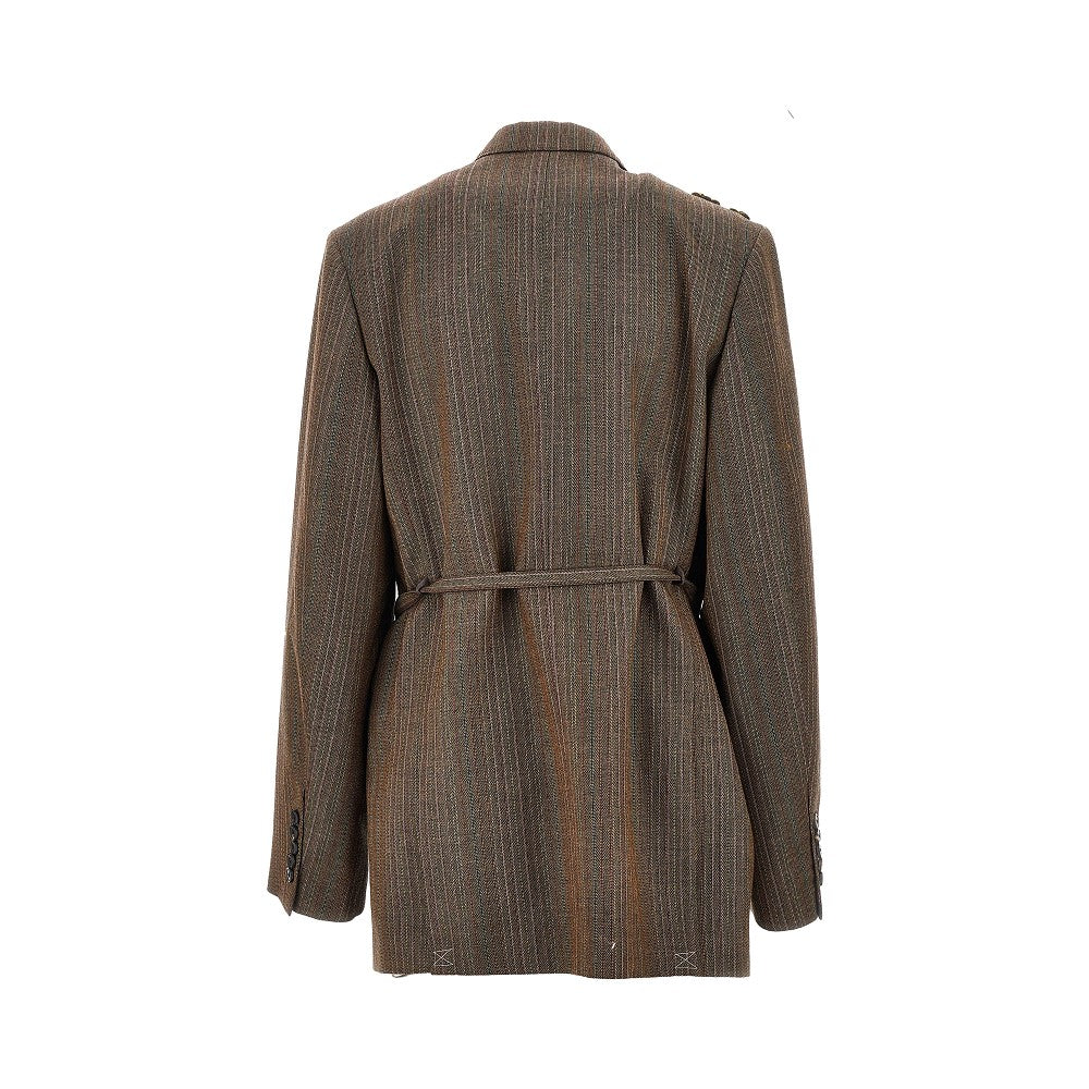 Giacca doppiopetto oversize ricamata