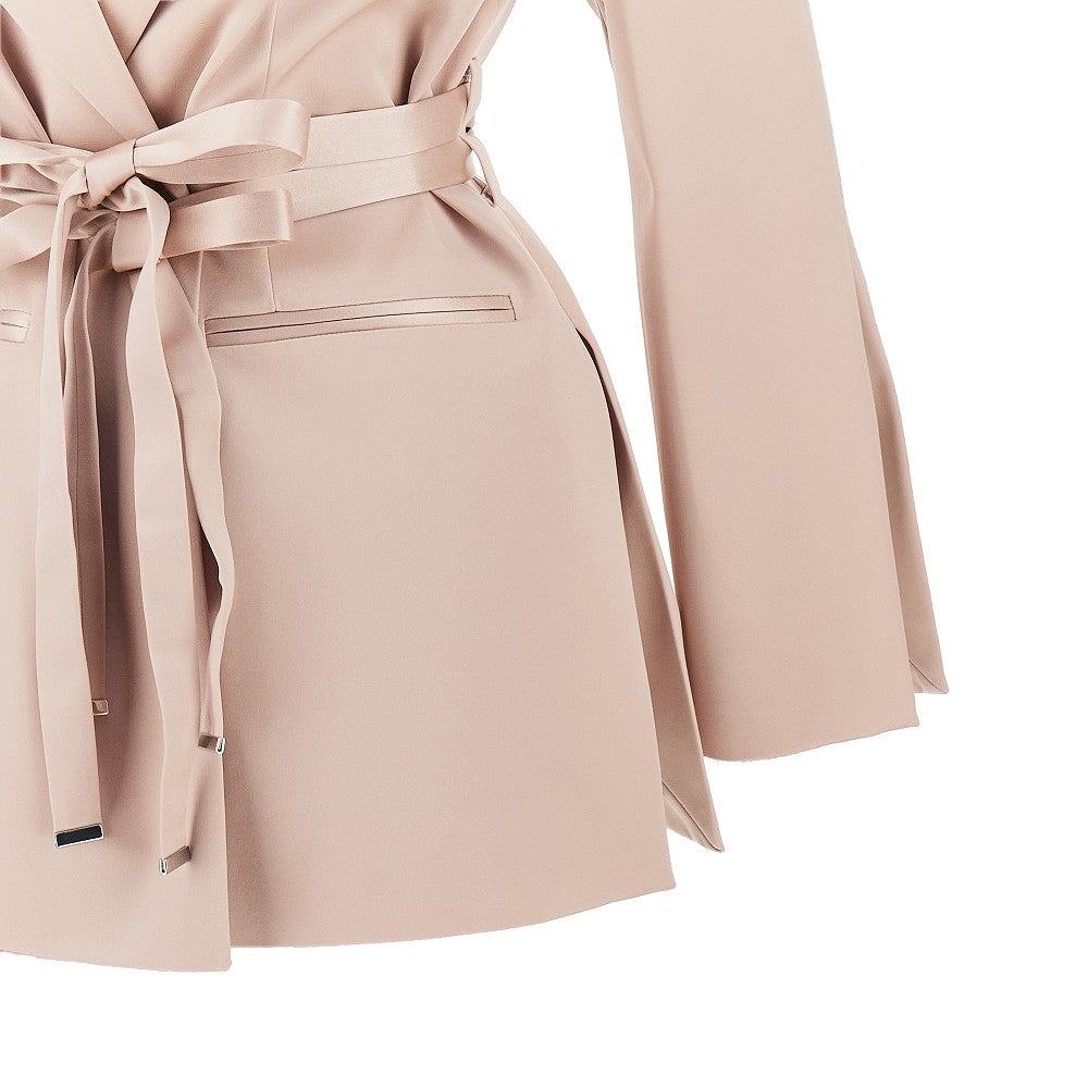 Giacca in satin con cintura