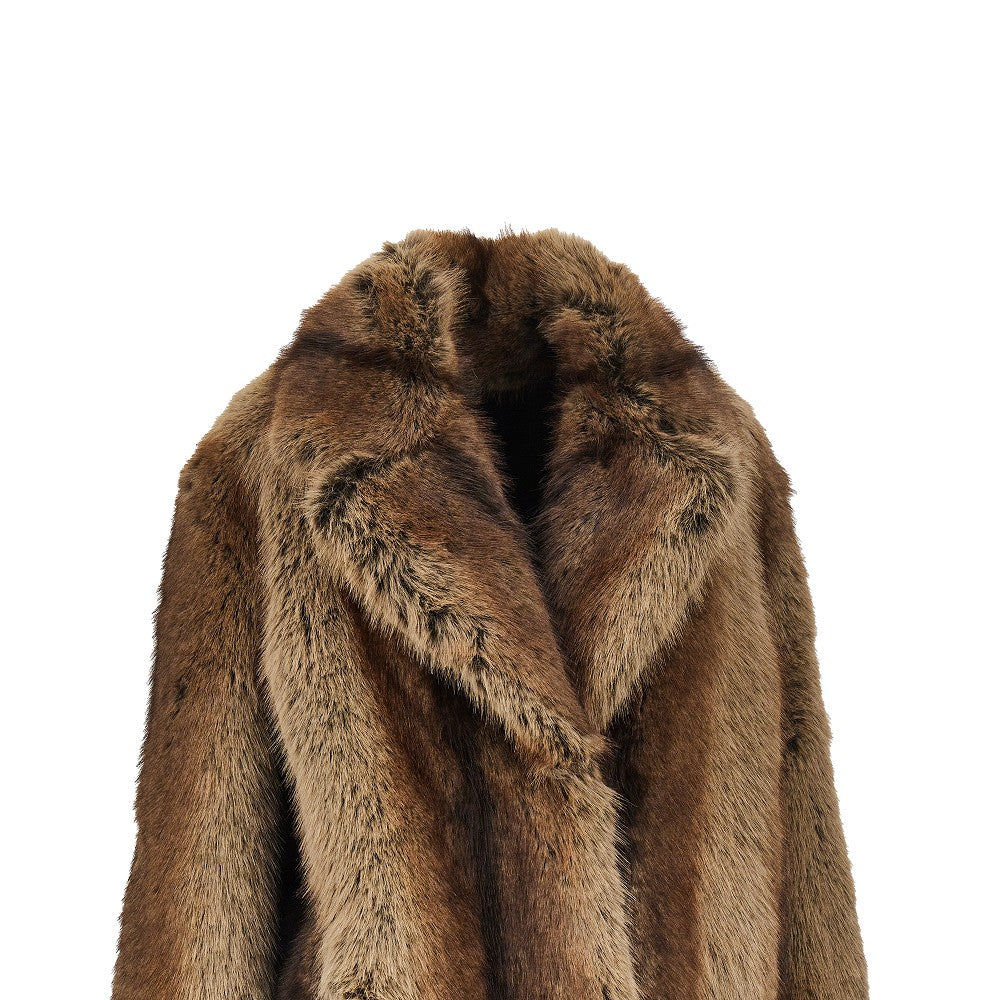 Caban oversize in pelliccia sintetica