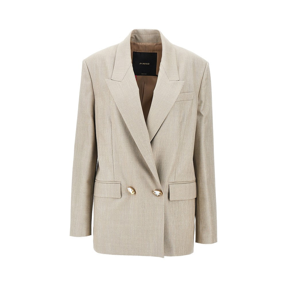 Giacca doppiopetto in misto lana lurex