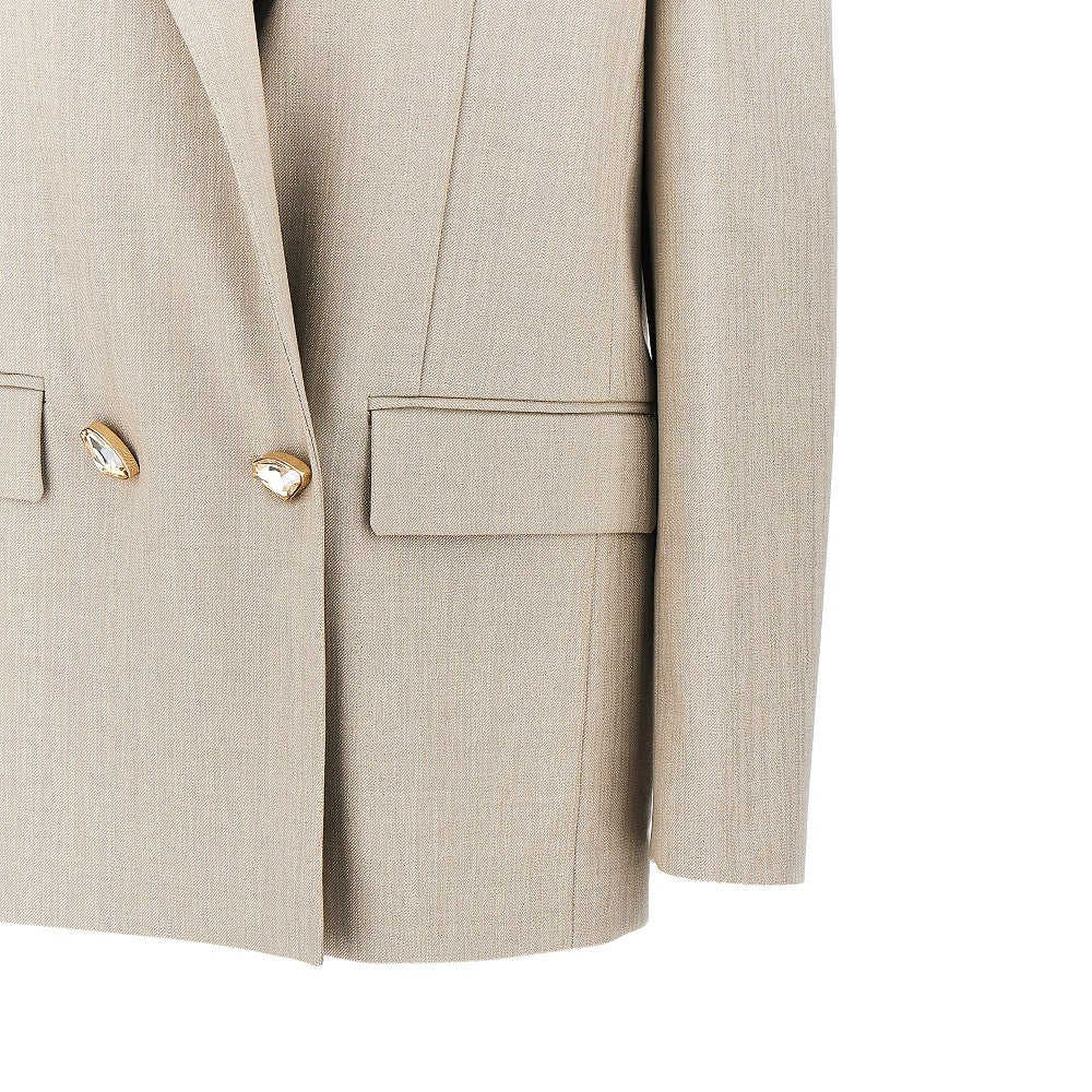 Giacca doppiopetto in misto lana lurex