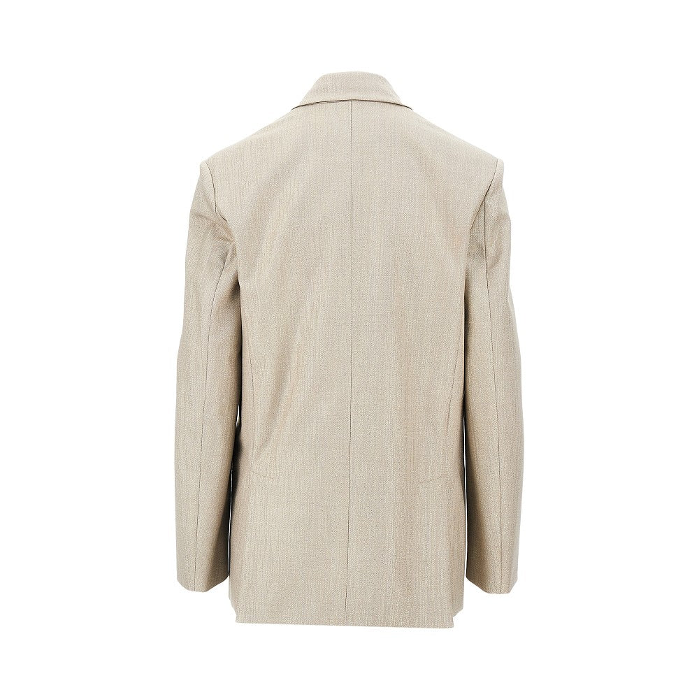 Giacca doppiopetto in misto lana lurex