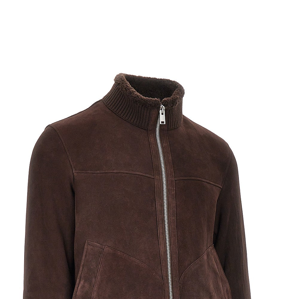 Suede leather jacket