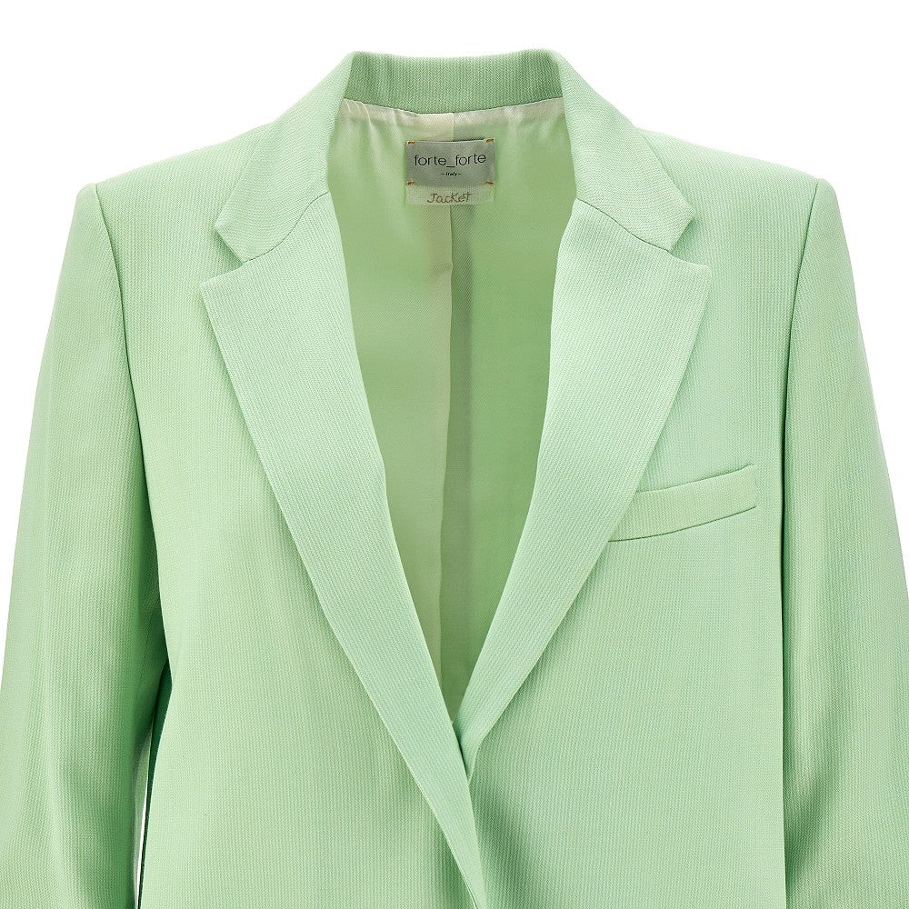 Viscose-blend single-breasted jacket