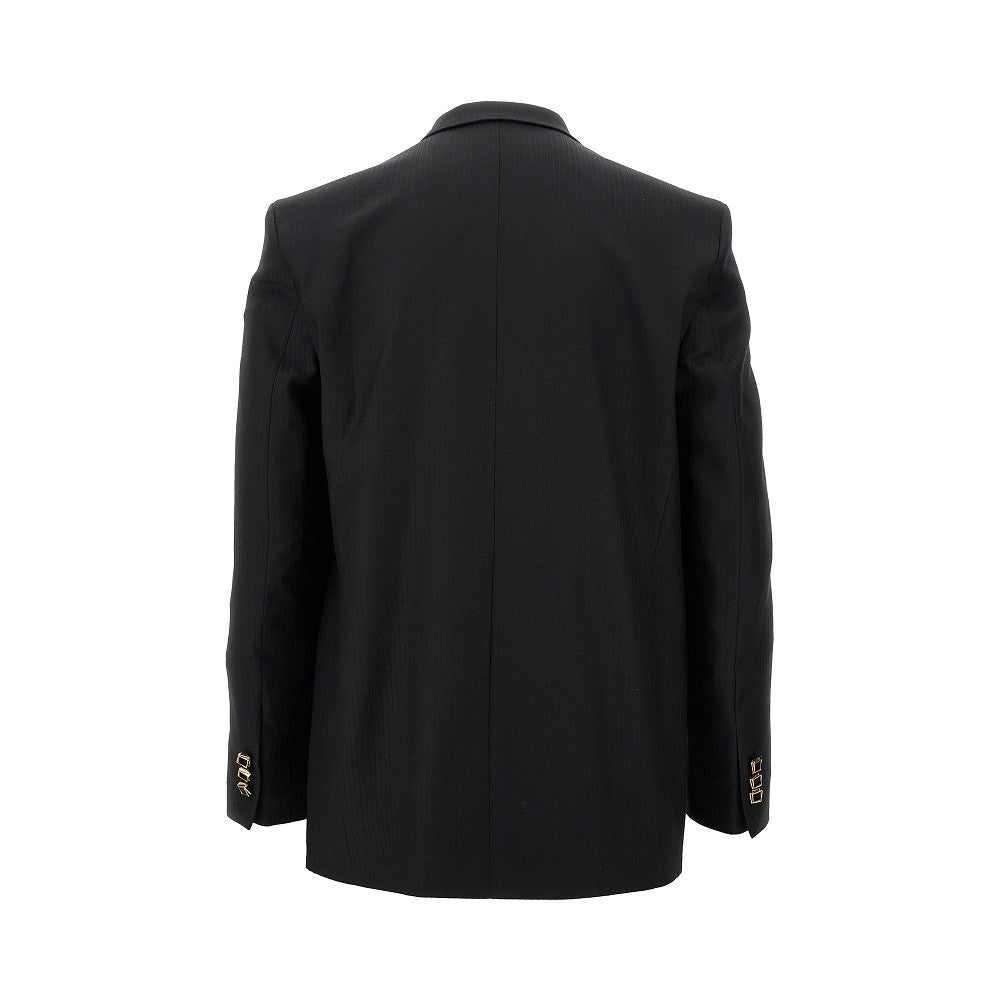 Jacquard wool double-breasted jacket