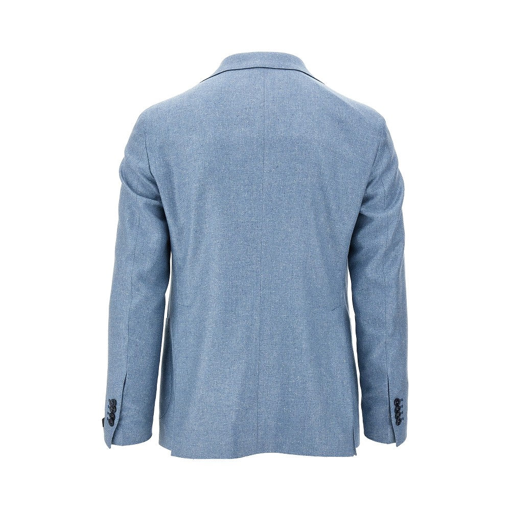 Mèlange silk single-breasted jacket