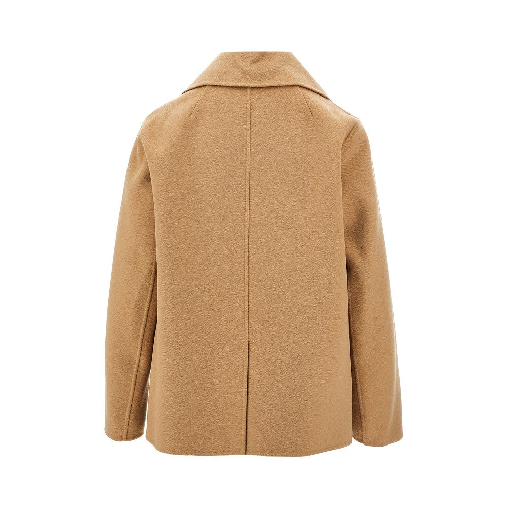 Double drap double-breasted jacket