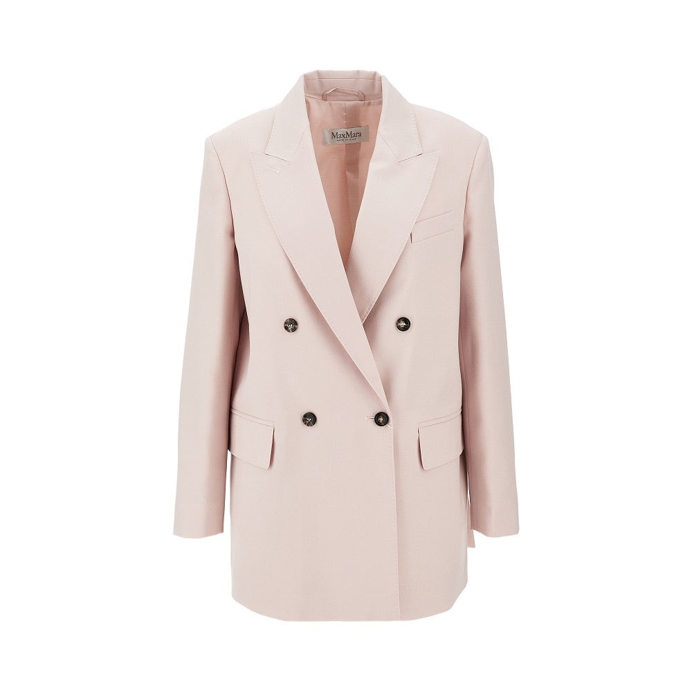 Canvas oversized double-breasted jacket