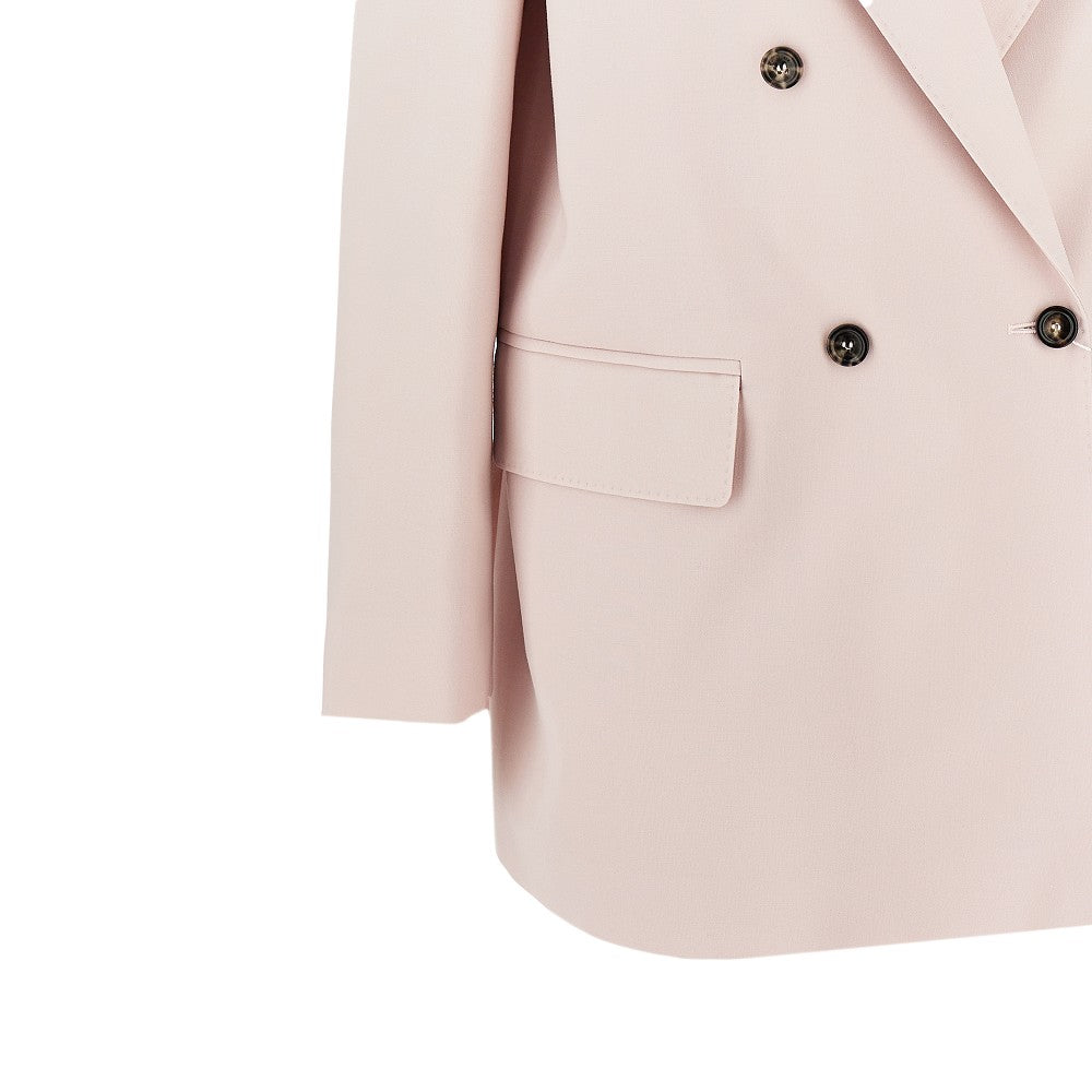 Blazer doppiopetto oversize in tela