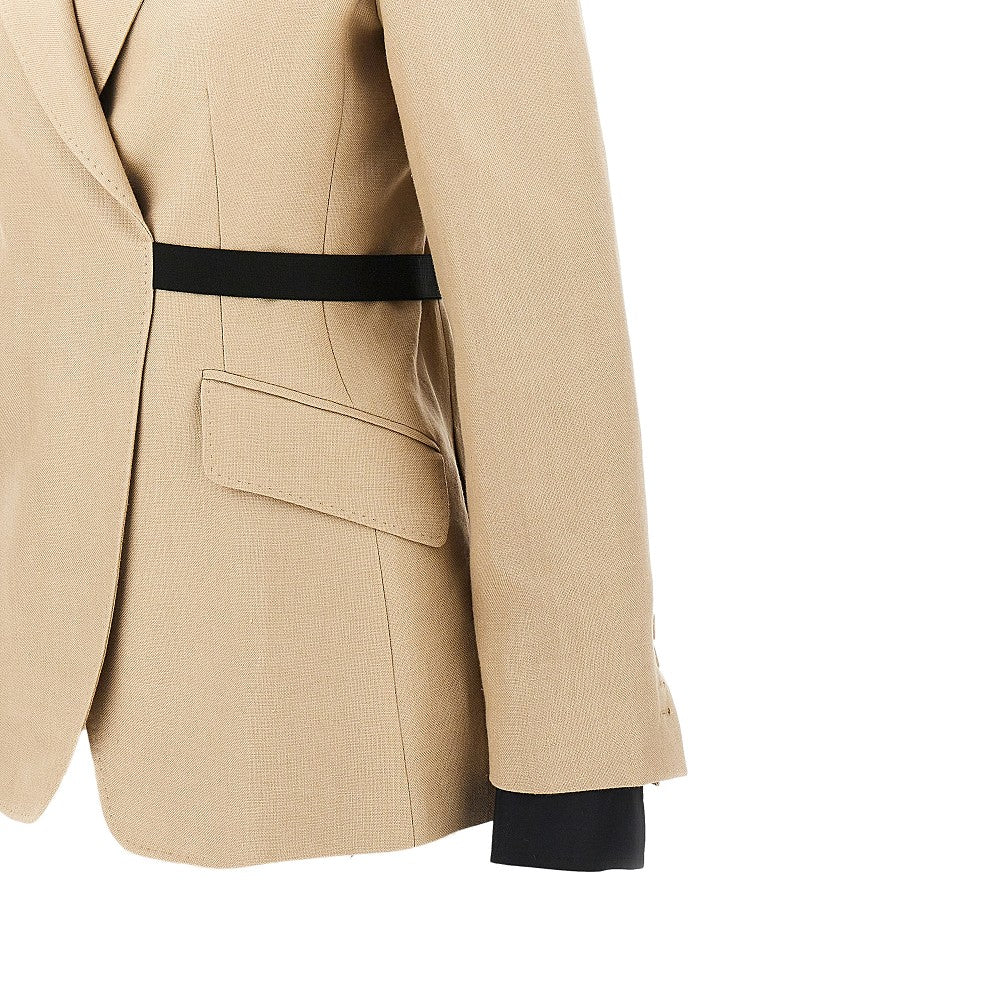 Blazer in tela con cinturino elastico
