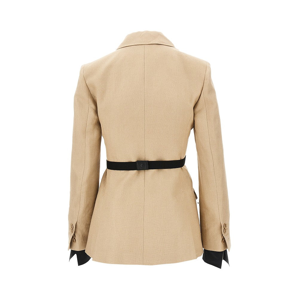Blazer in tela con cinturino elastico