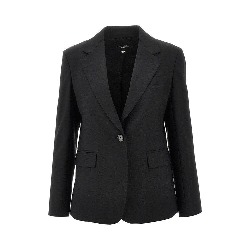 Wool single-breasted jacket