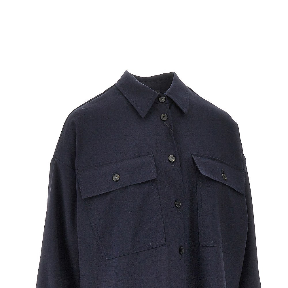 Overshirt in tela di lana