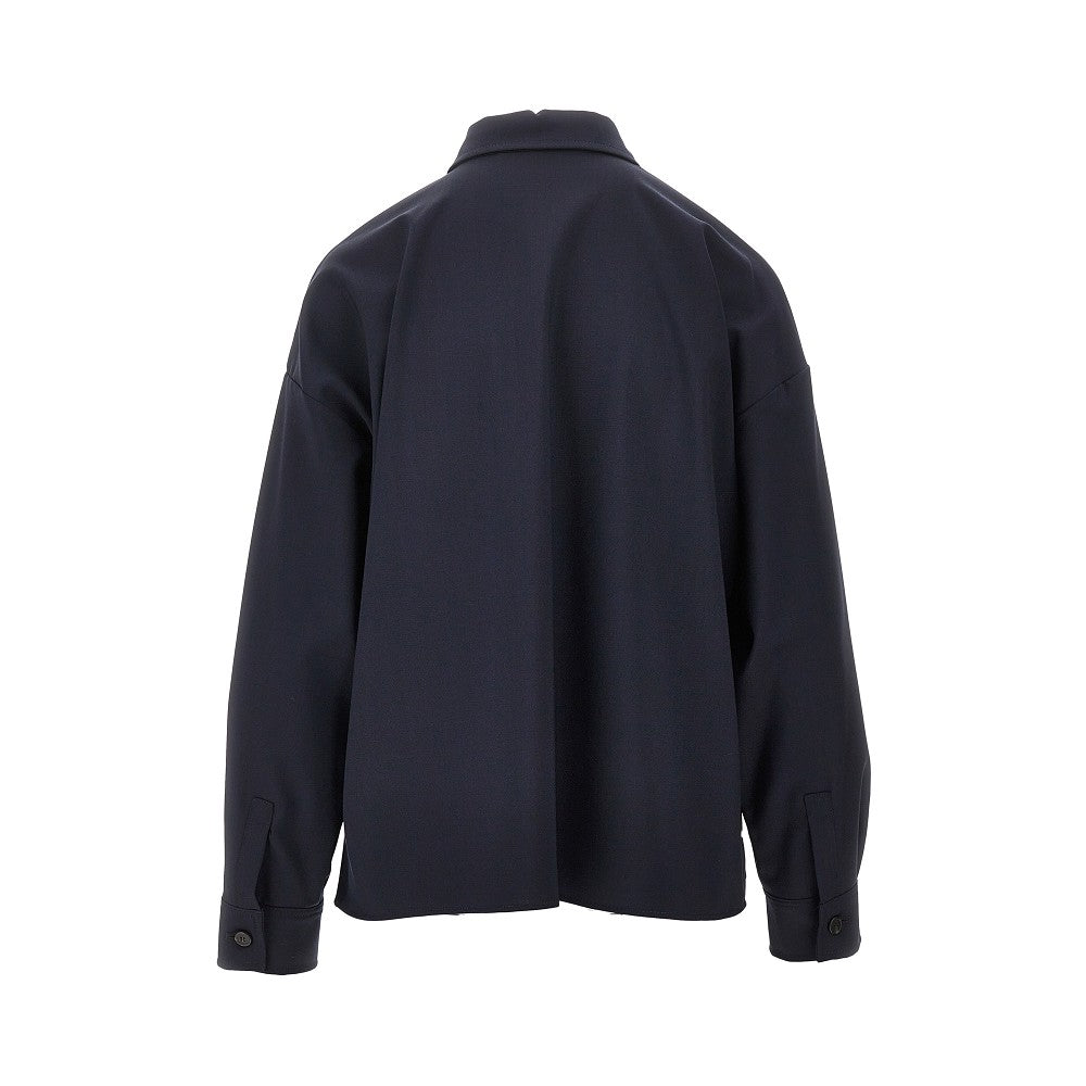 Overshirt in tela di lana