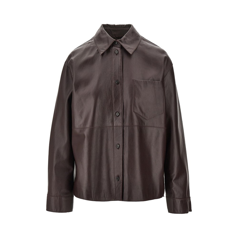 Overshirt in nappa