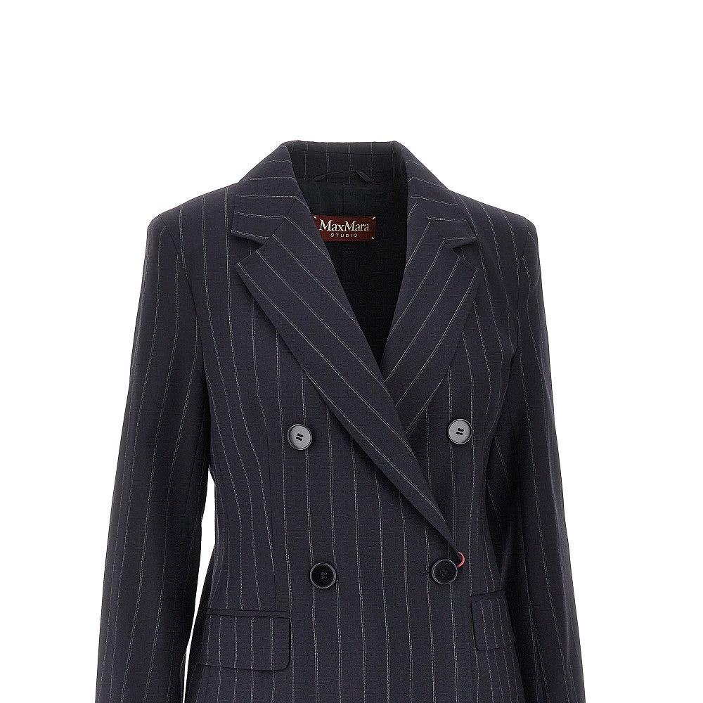 Blazer doppiopetto in lana gessata