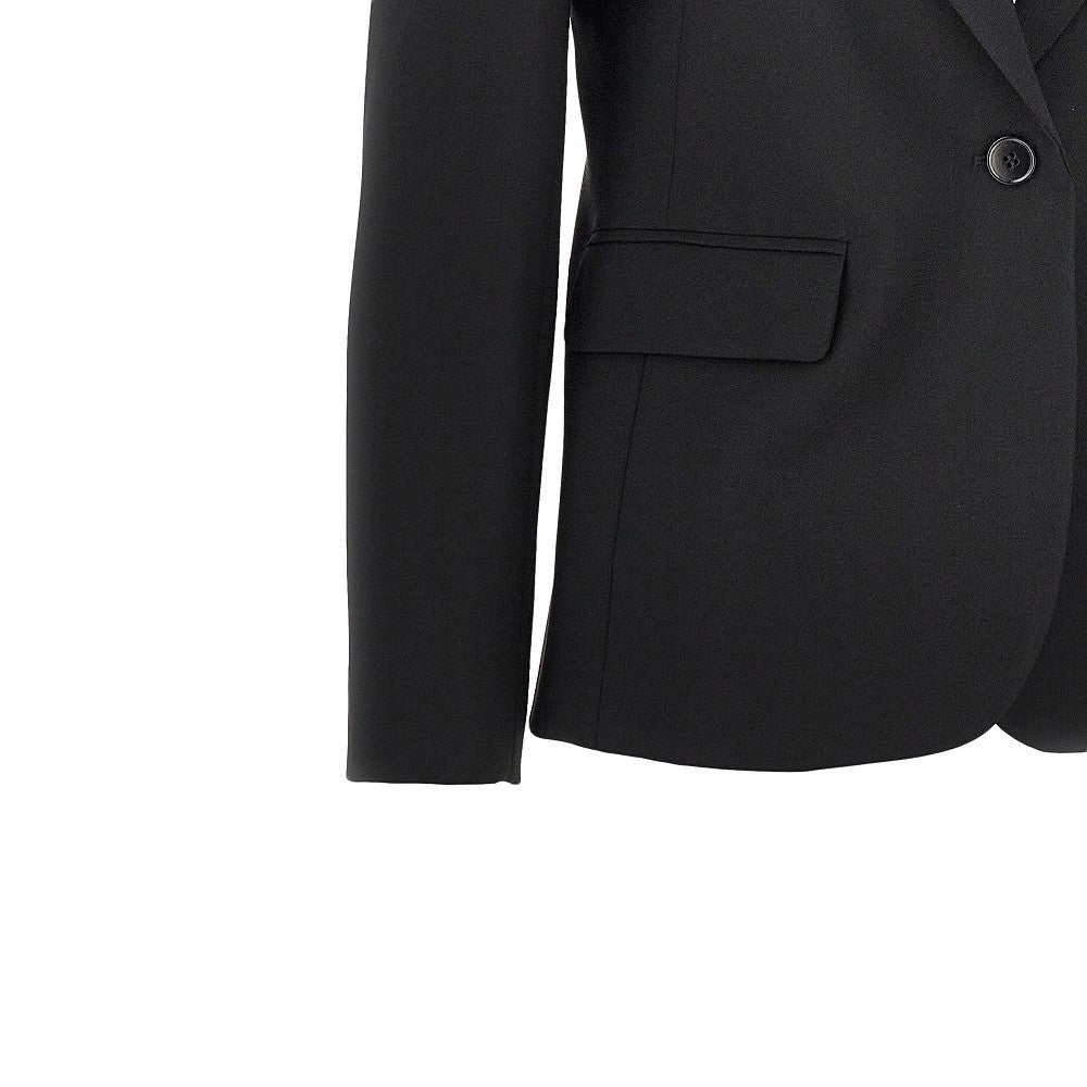 Virgin wool single-breasted jacket