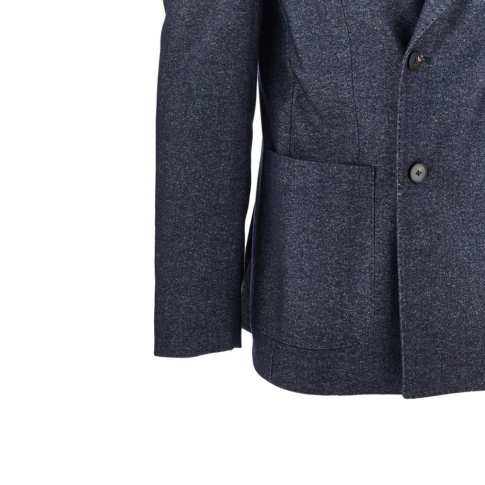 Giacca doppiopetto in tessuto effetto denim