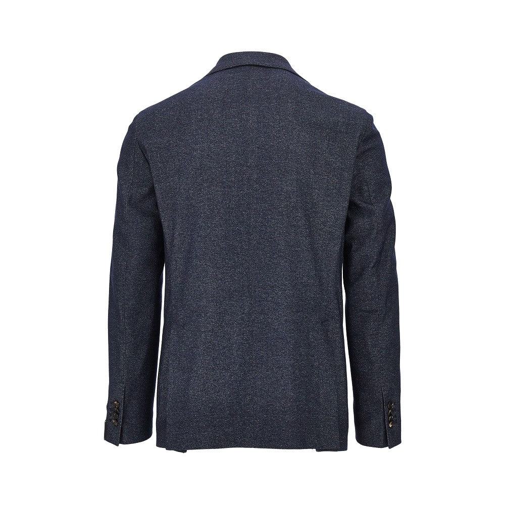 Giacca doppiopetto in tessuto effetto denim