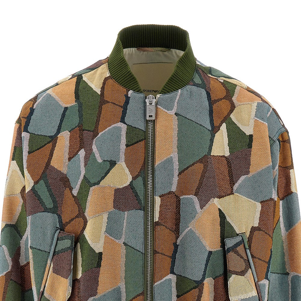 Organic cotton blend bomber jacket