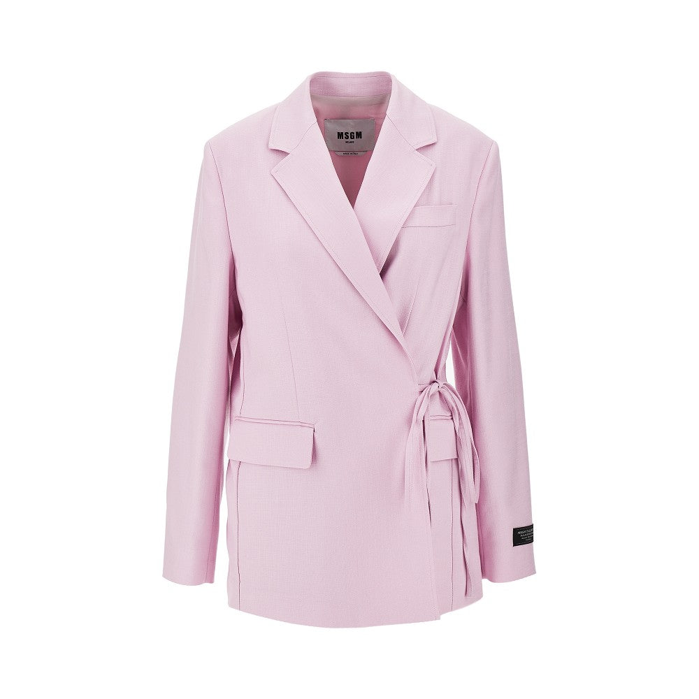 Canvas wrap-over jacket